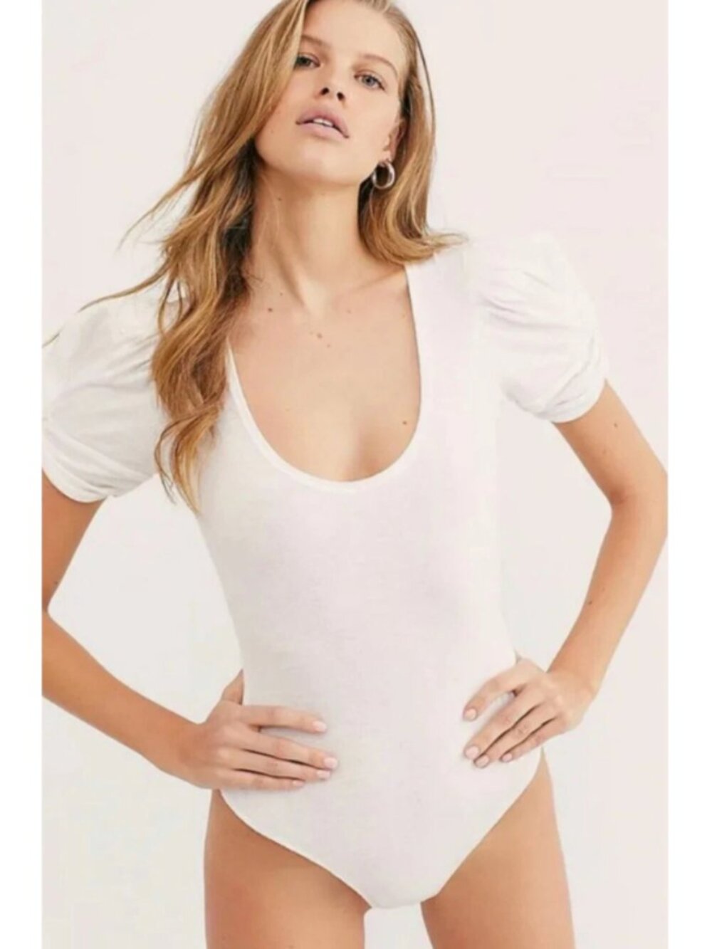 Intimately Free People Ava Bodysuit in White